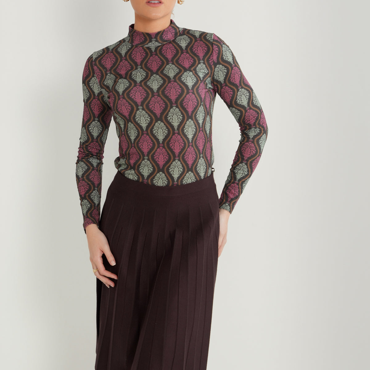 Knit Pleated Skirt 25"