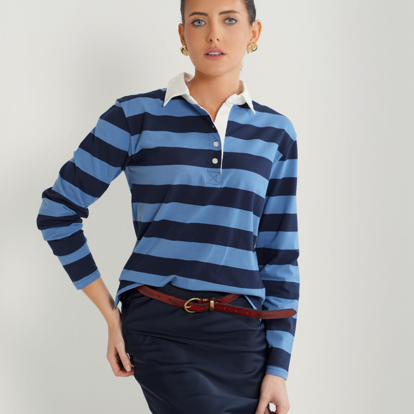 Boxy Fit Wide Stripe Top