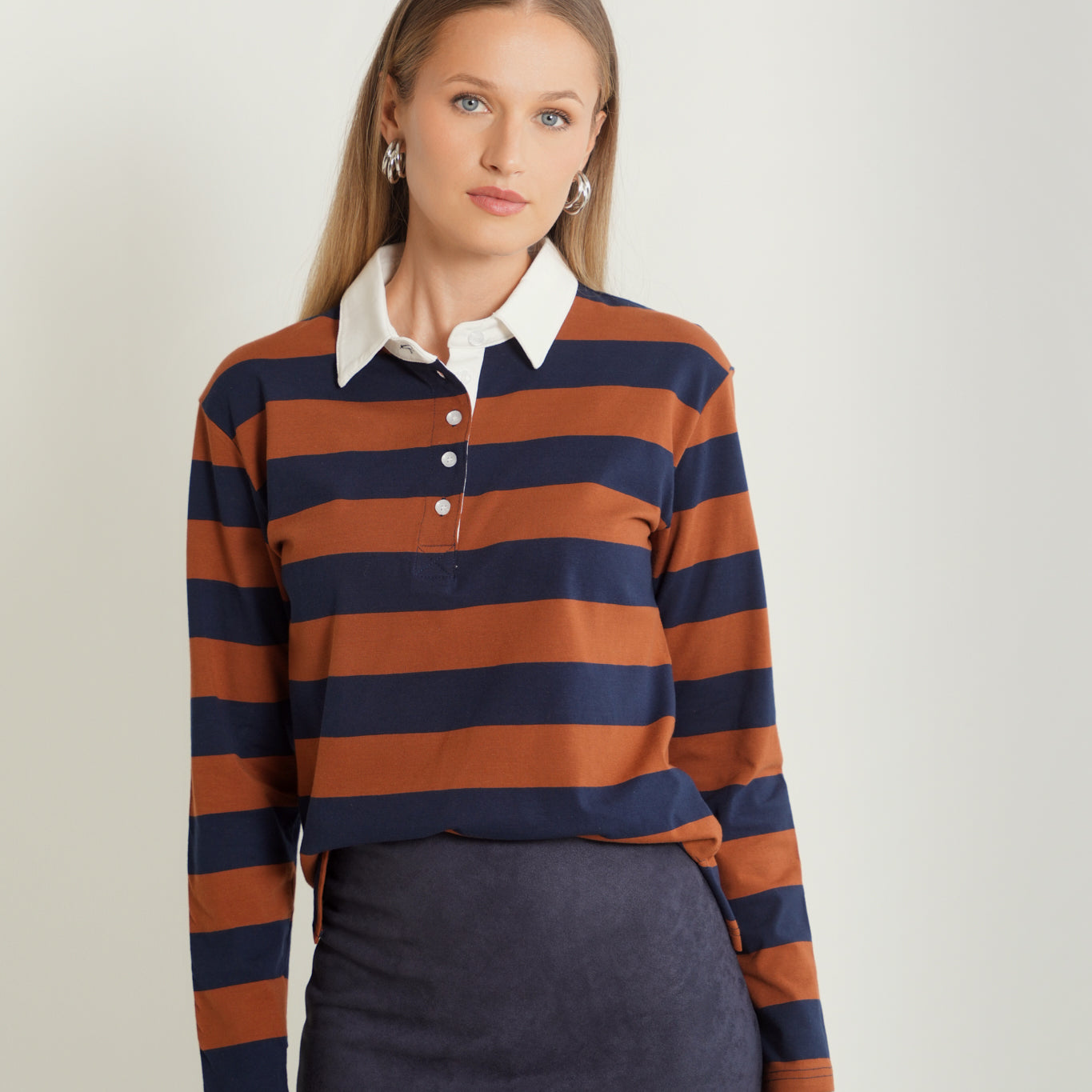 Boxy Fit Wide Stripe Top