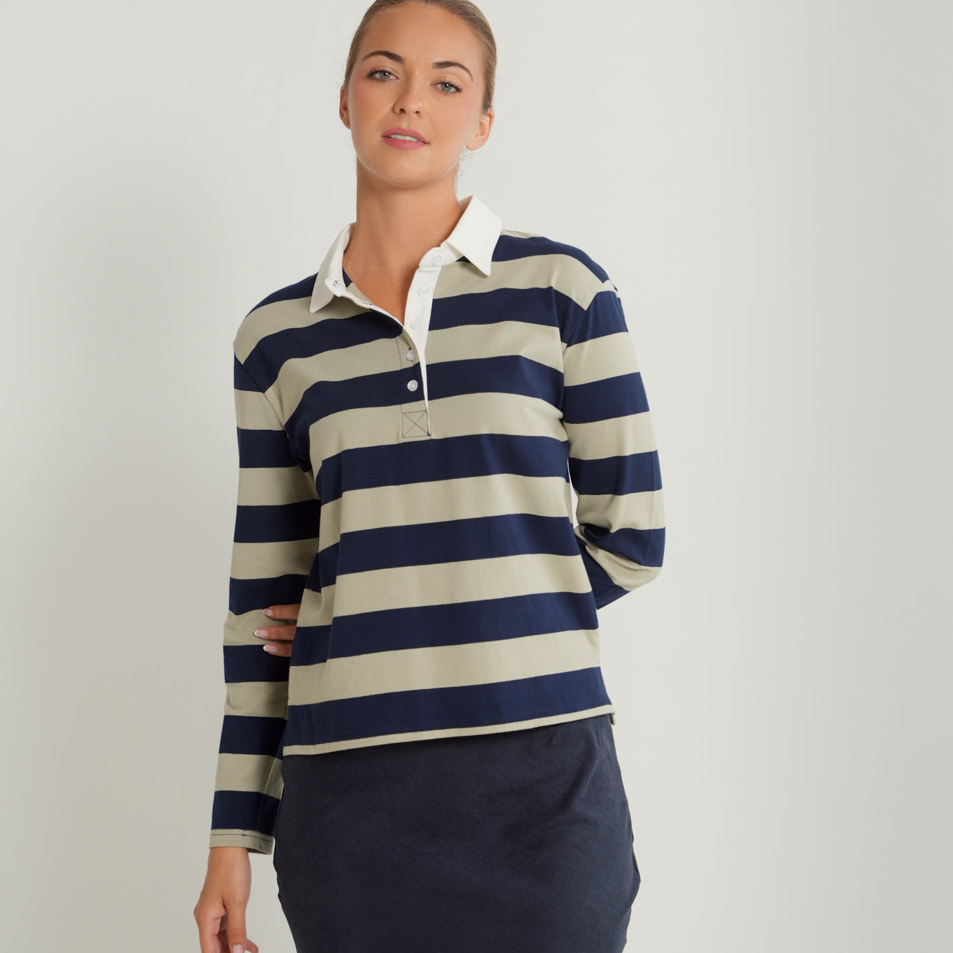 Boxy Fit Wide Stripe Top