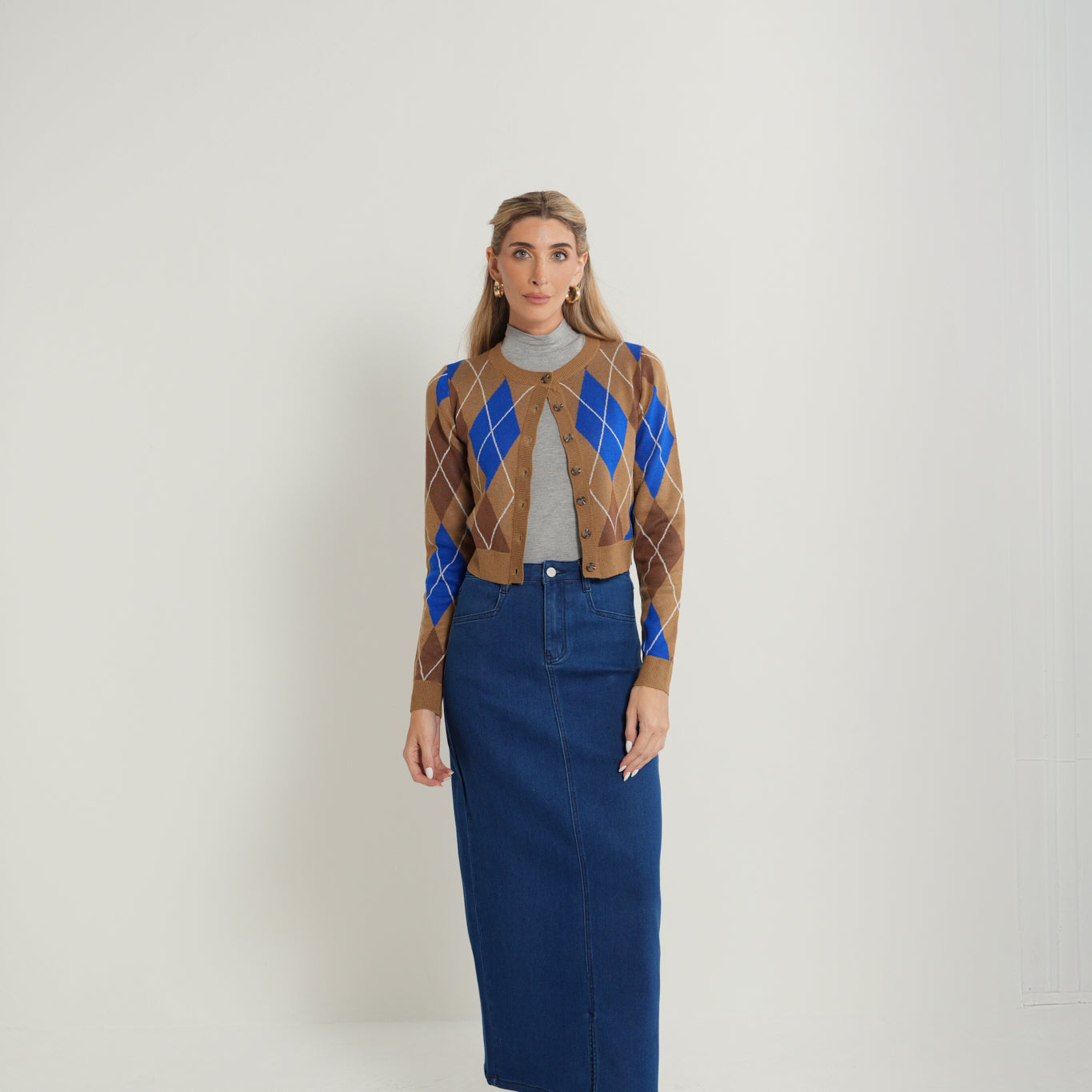 Stretch Denim Skirt