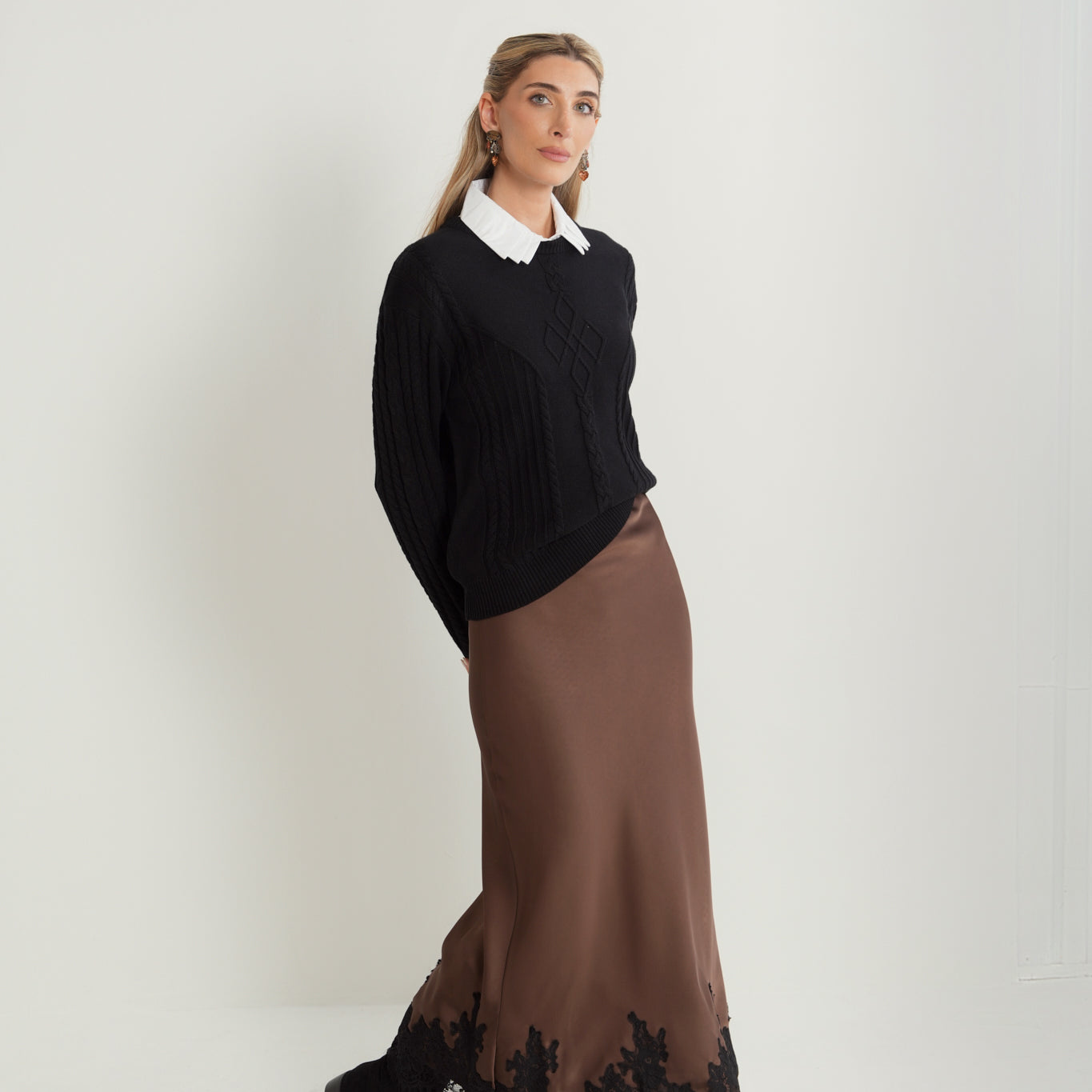 Slip Skirt With Lace