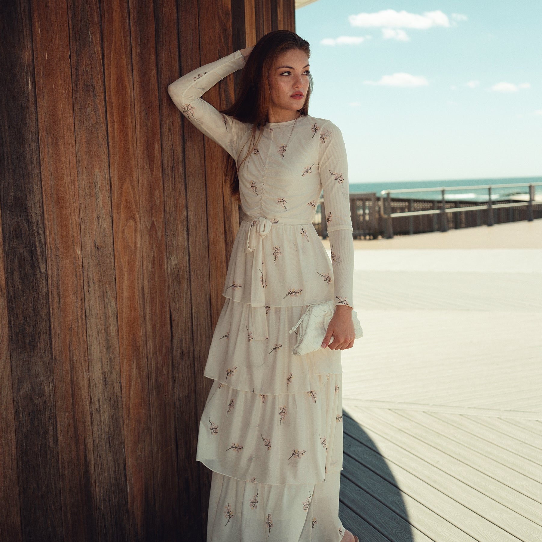 Mesh Layered Maxi Dress