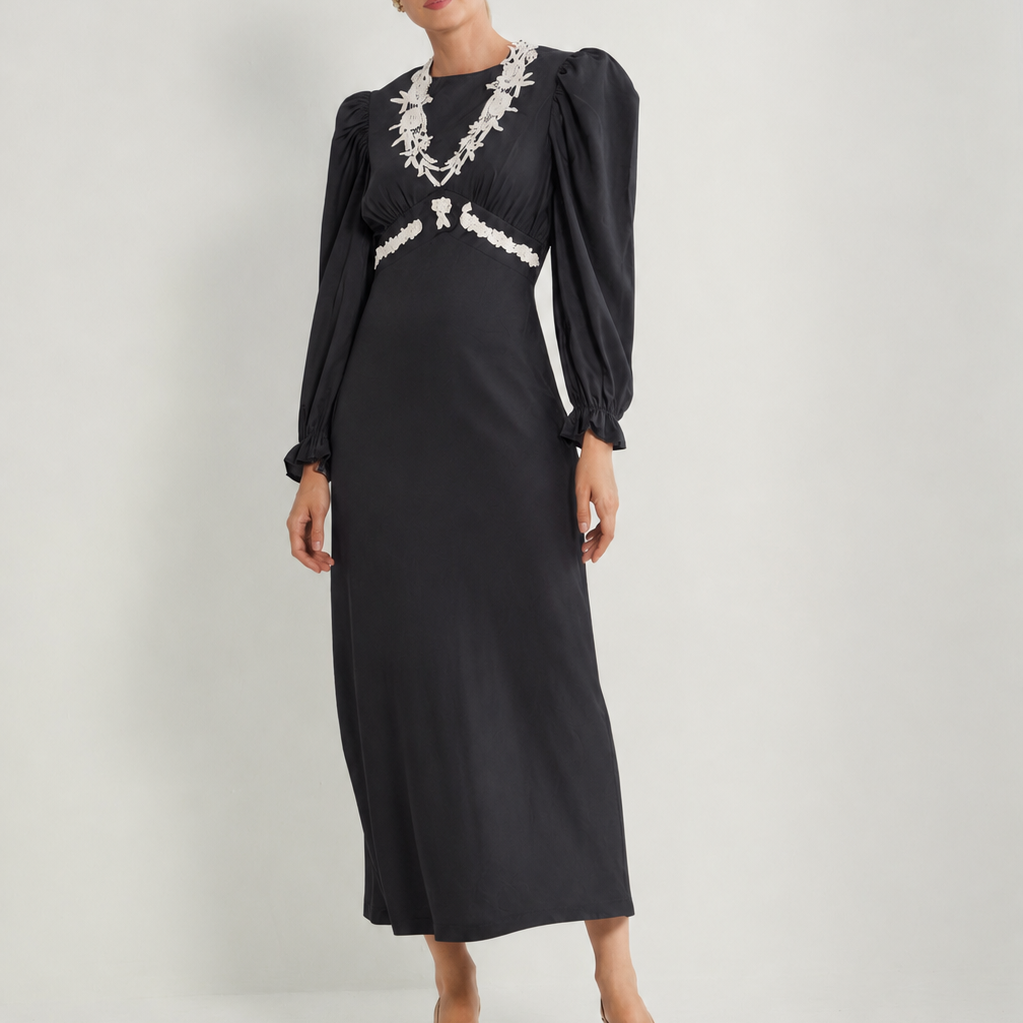 The Canal Lace Applique Dress