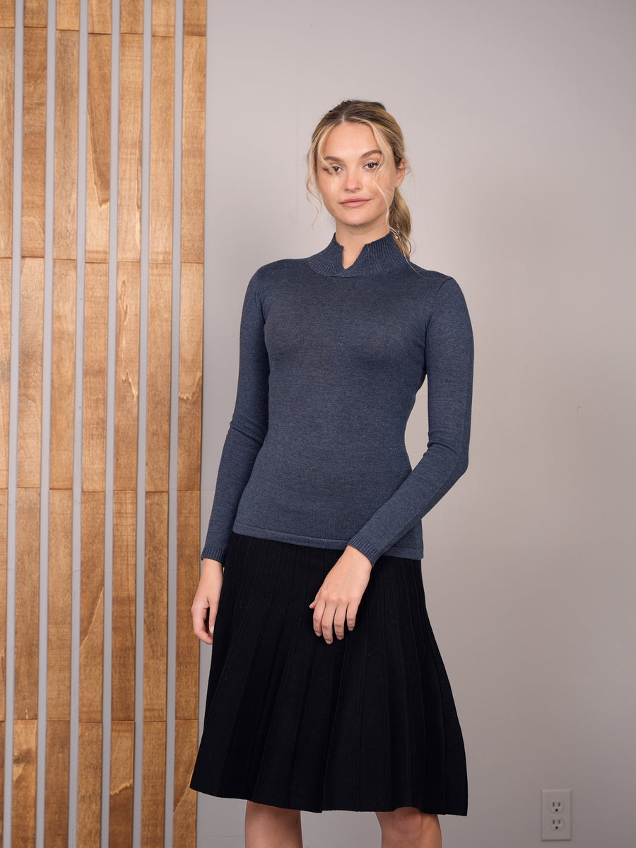 Knit Top With 2way Collar – udelny.com