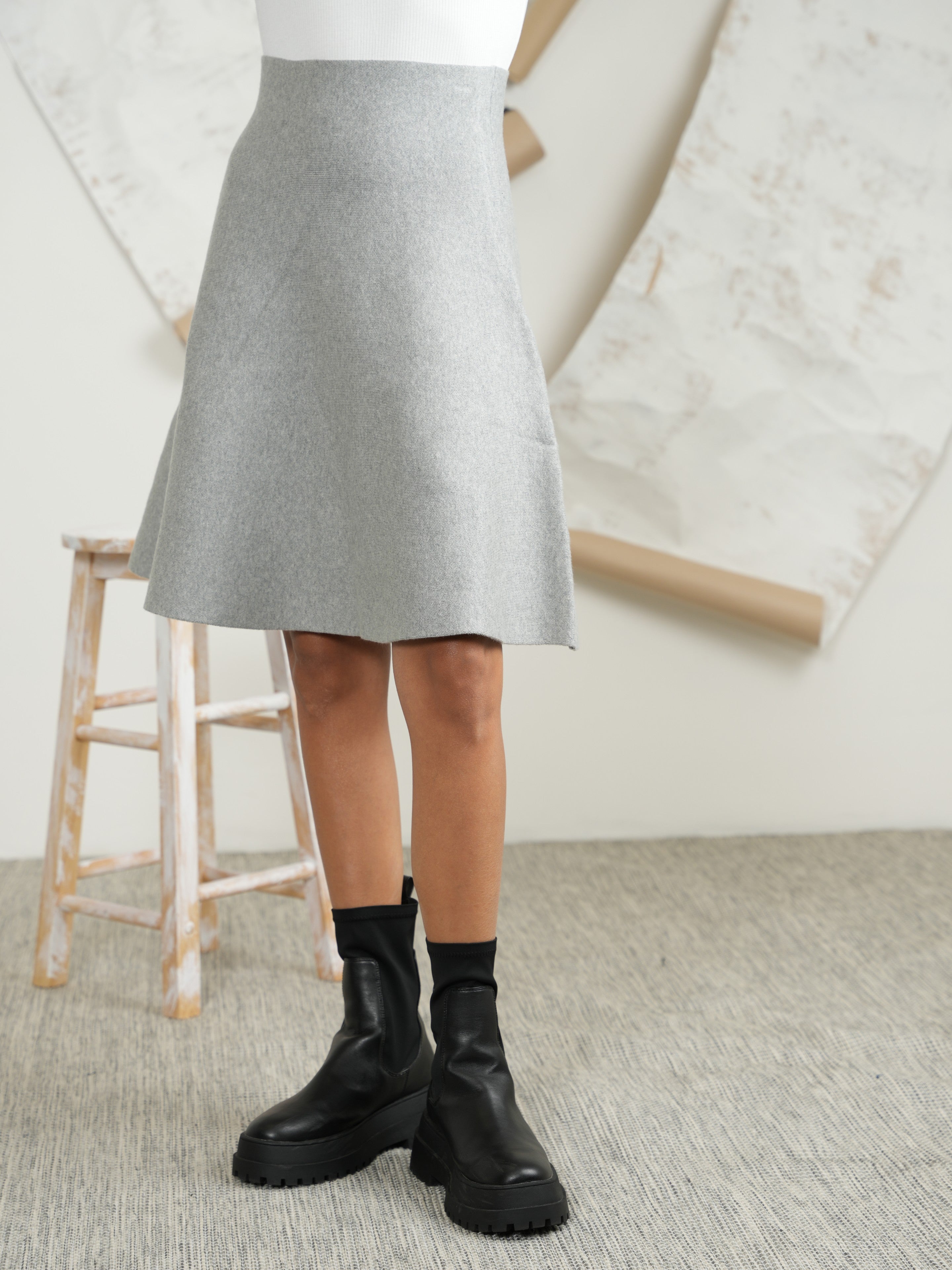 Basic Knit Skirt - 23"