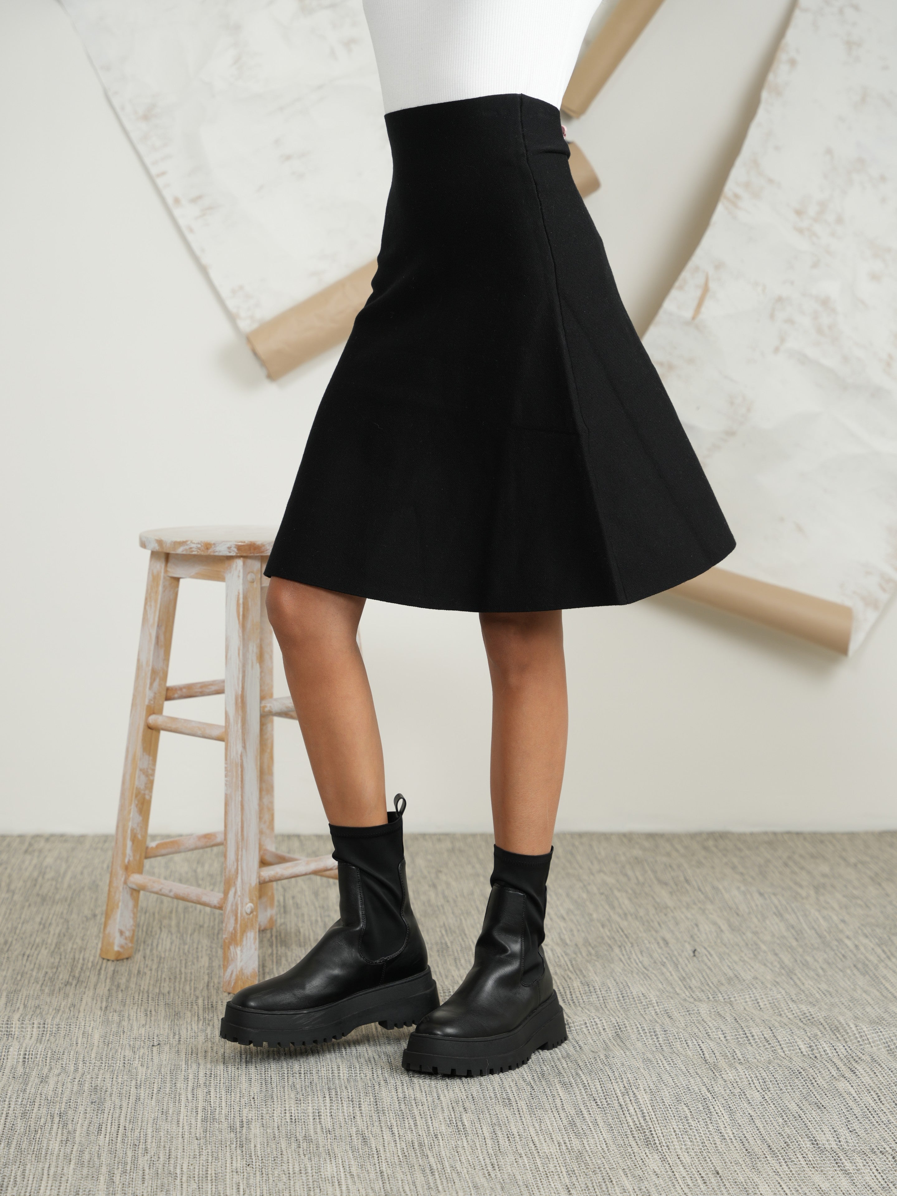 Basic Knit Skirt - 23"