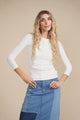 Wide Rib 3/4 Sleeve Tee