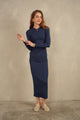 Soft Rib Straight Midi Skirt