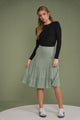 Soft Rib Tiered Skirt