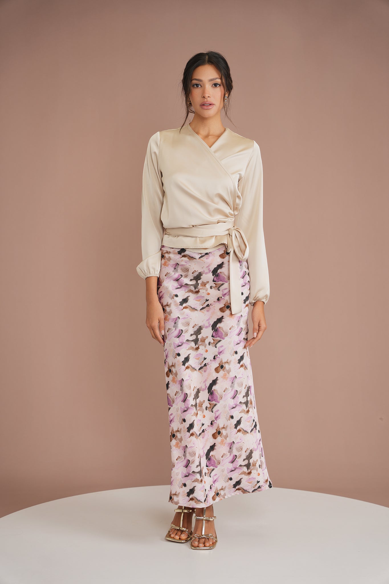 Floral fashion slip skirt