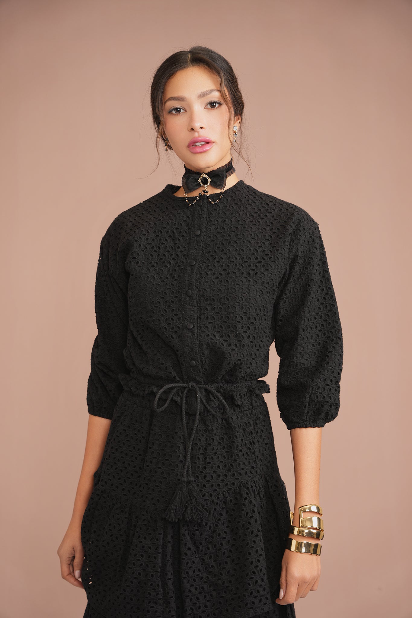 Eyelet Tiered Skirt – udelny.com