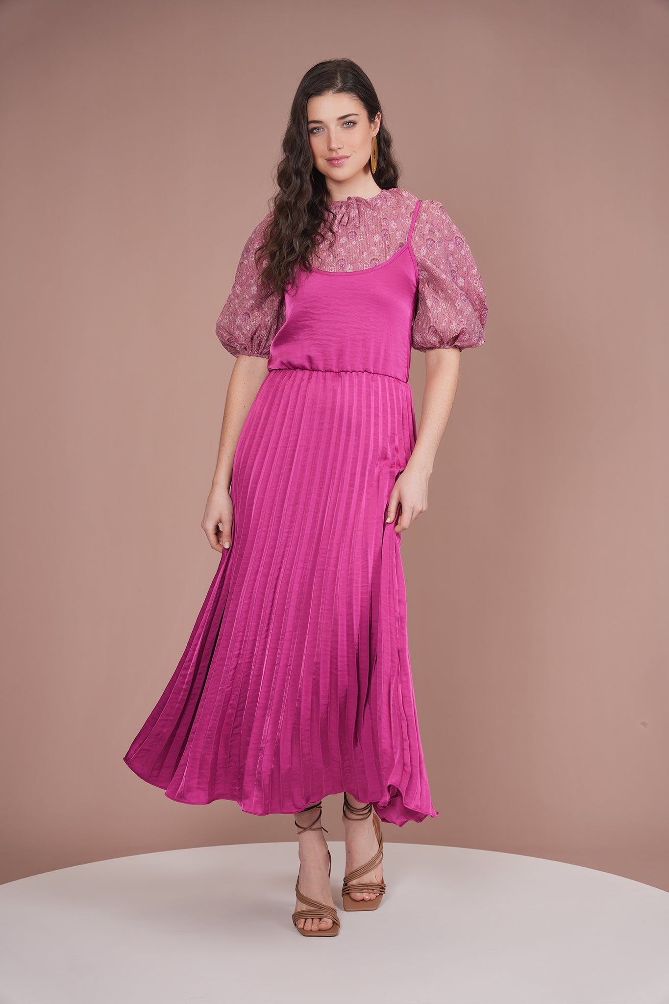 Pleated Slip Dress – udelny.com