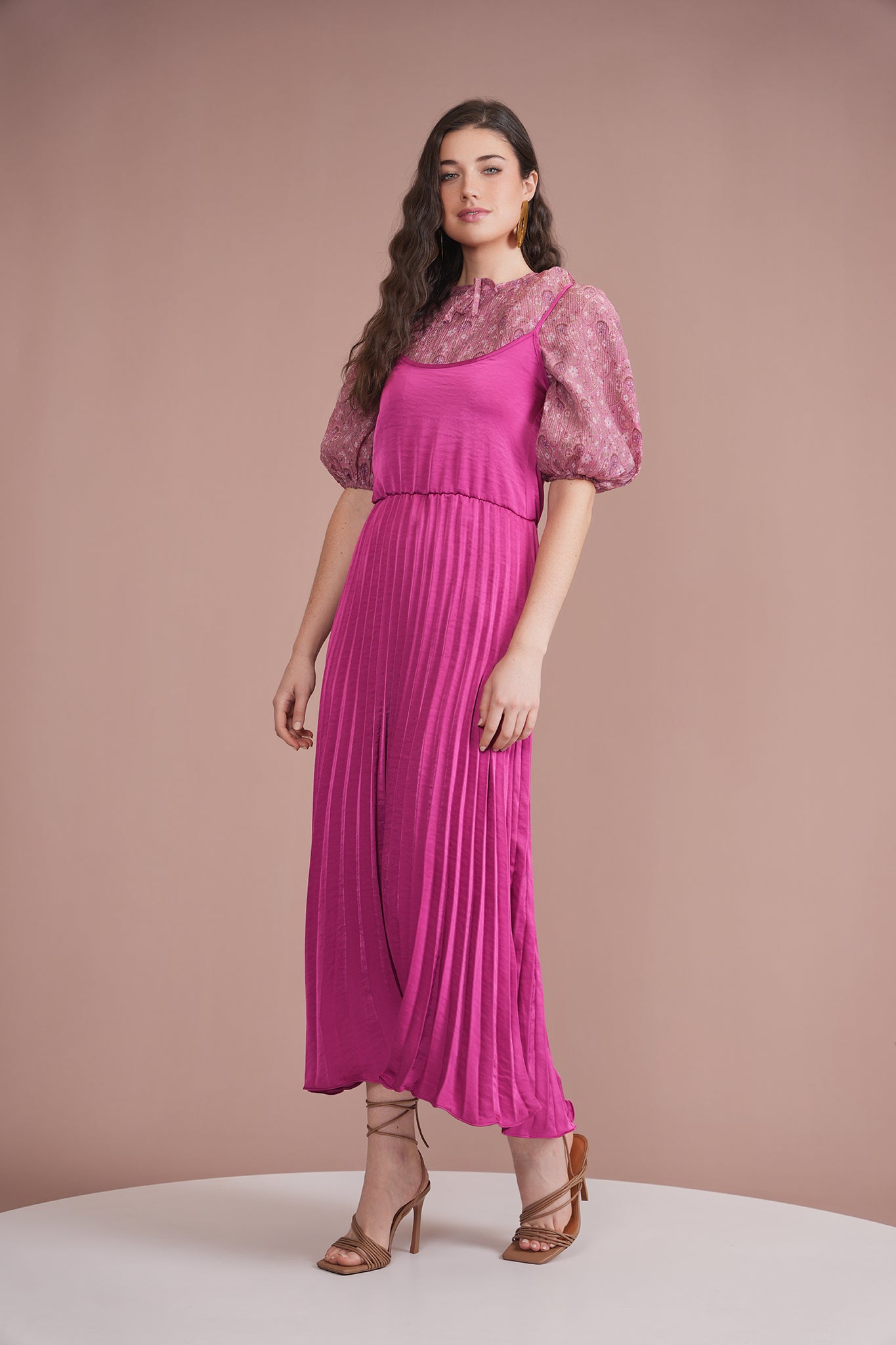 Pleated Slip Dress –