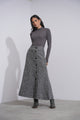 Pattern Button Skirt