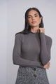 Soft Rib Mock Neck Tee