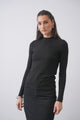 Soft Rib Mock Neck Tee