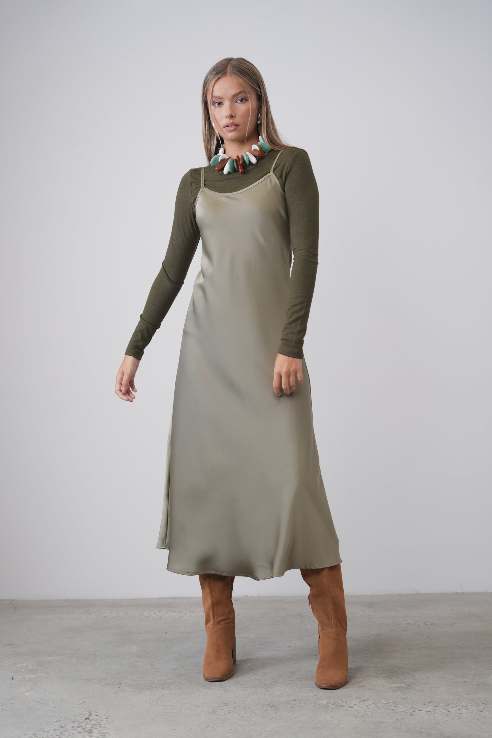 Satin Slip Dress
