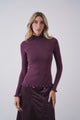 Soft Ruffle Mock Neck