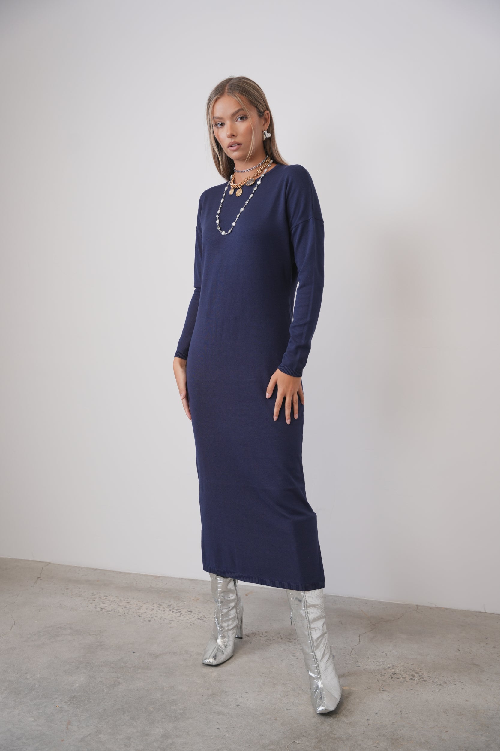 Dolman Sleeve Soft Knit Dress – udelny.com