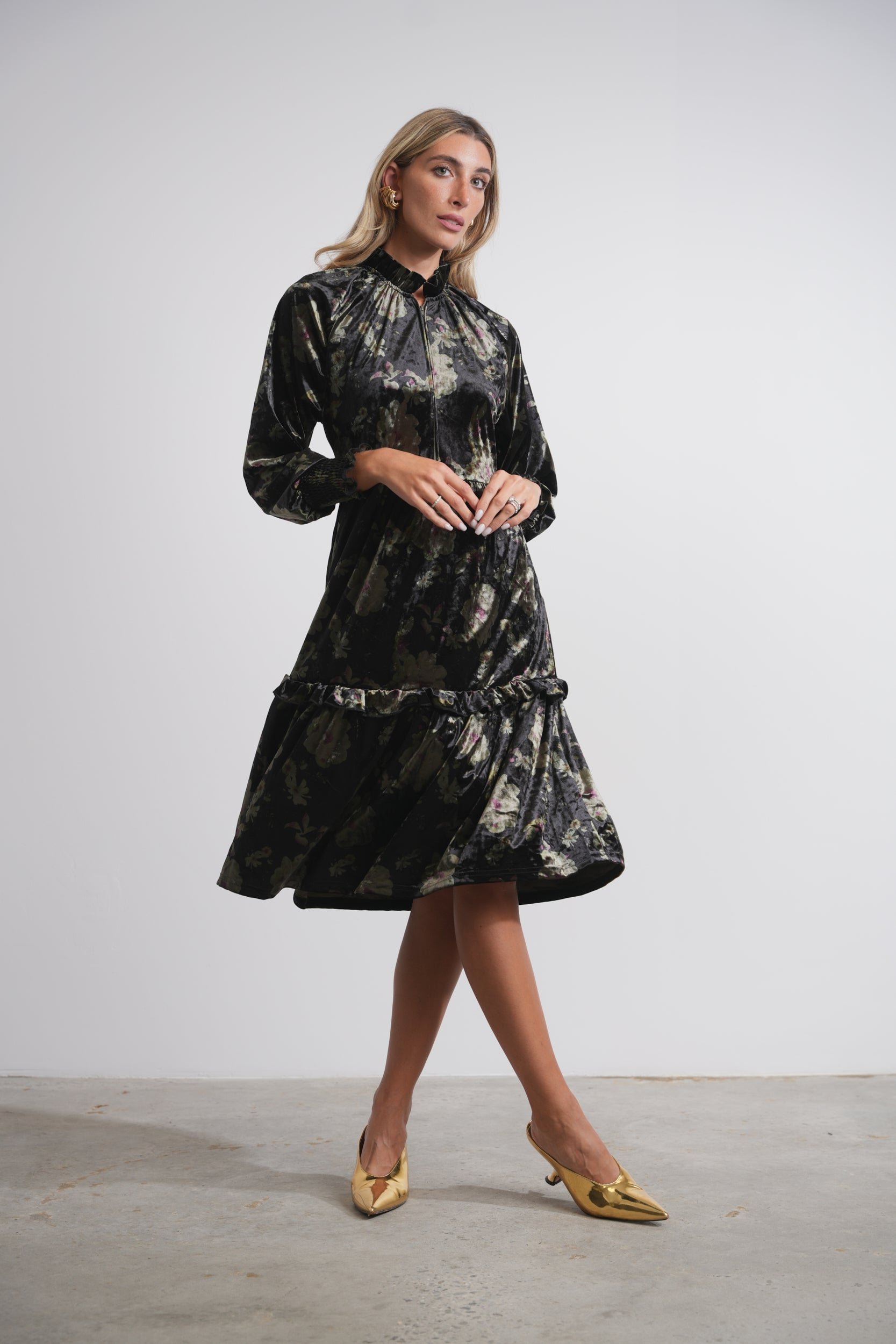 ワンピース FLOWER PRINT VELOUR DRESS 5199203_8.jpg?v=1724114148&