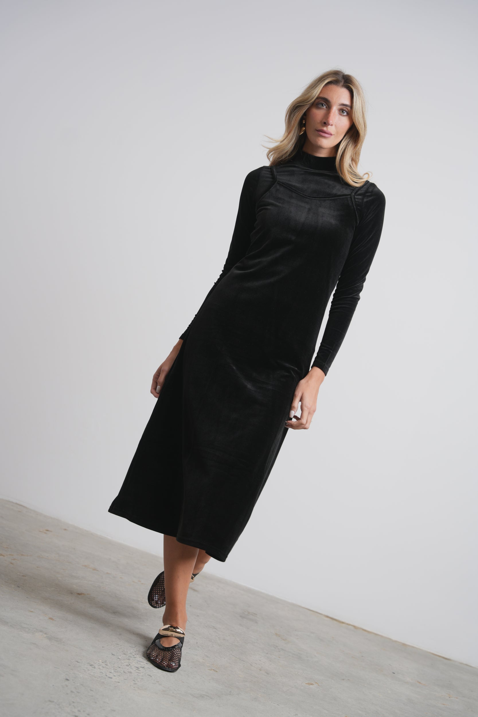 Velour Slip Dress – udelny.com