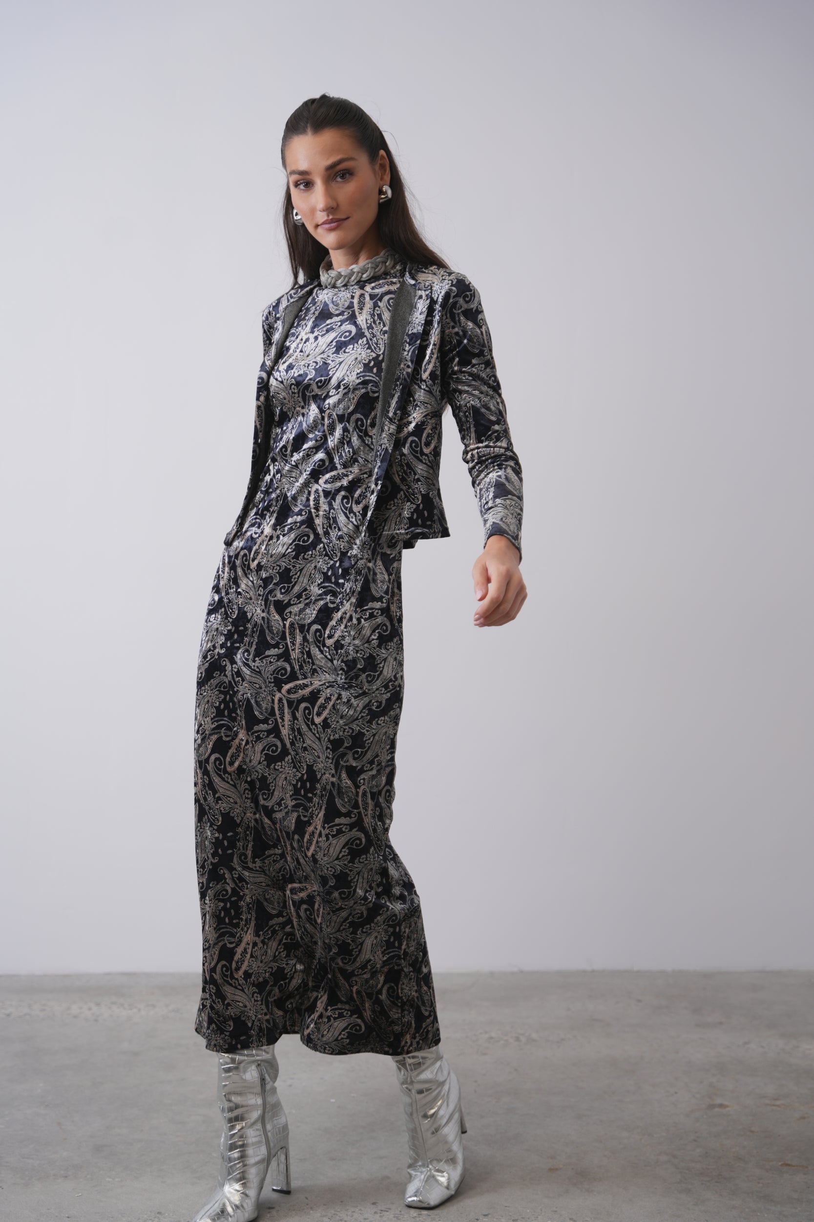 Velour Sleeveless Dress – udelny.com