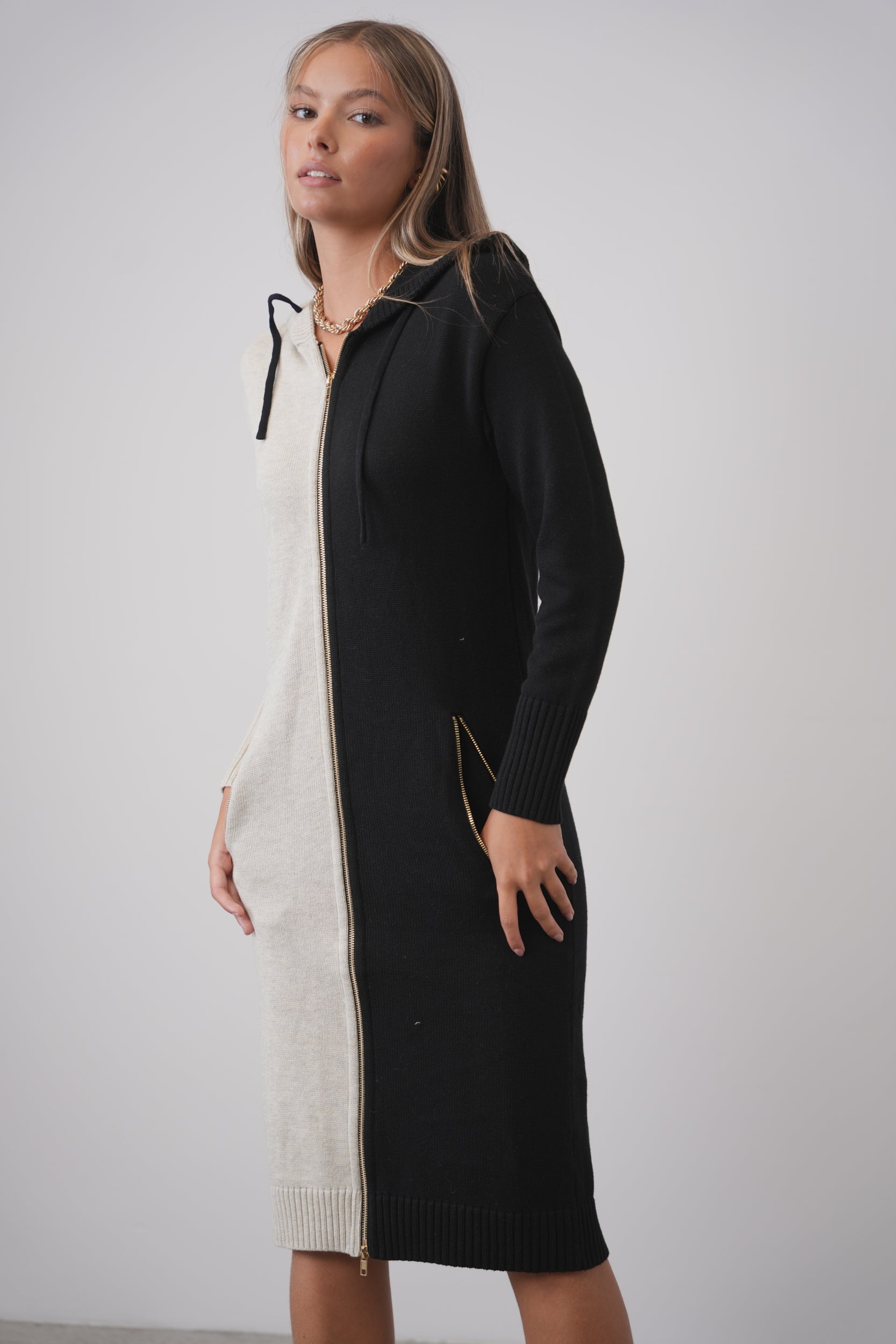 Knit Hoodie Dress – udelny.com Knit Hoodie Dress – udelny.com