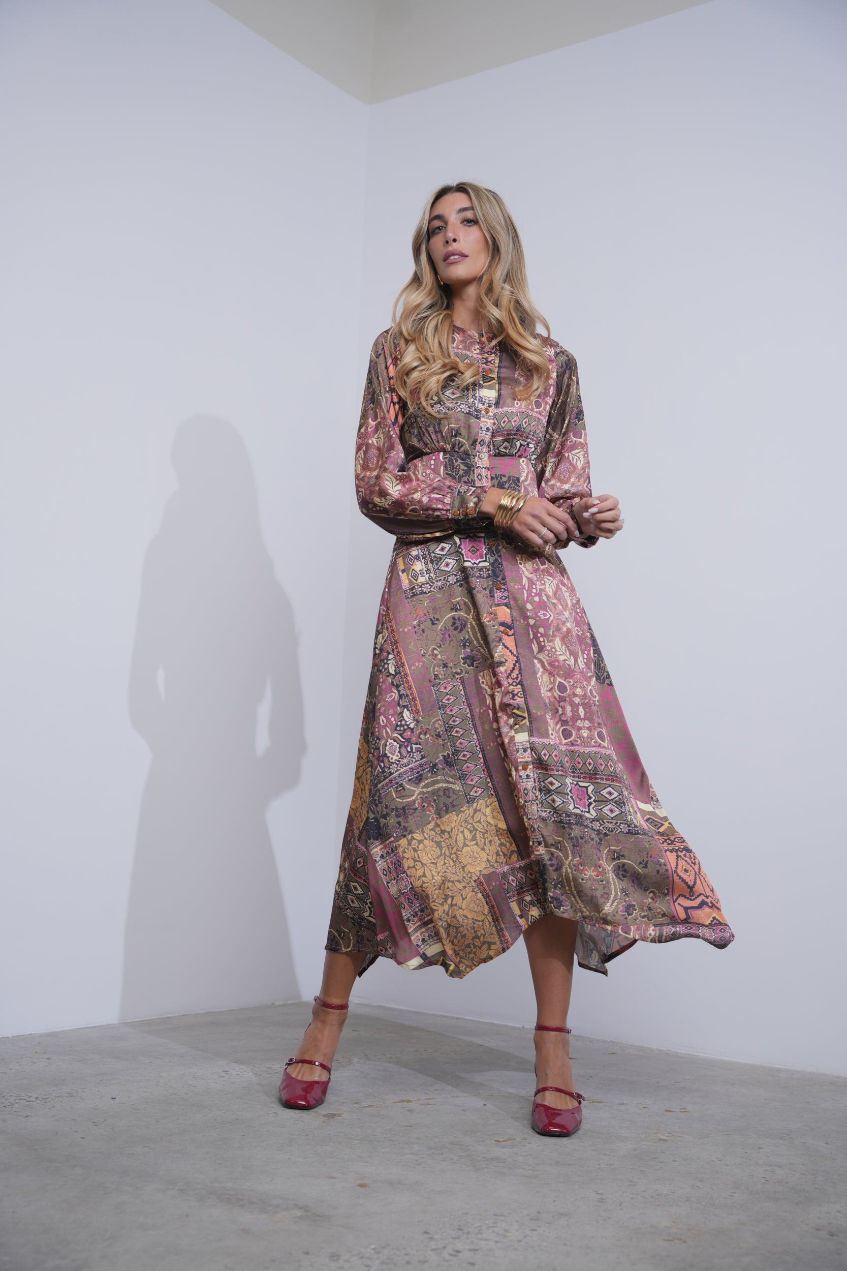 パーティードレス Printed Asymmetric Dress Asymmetrical Dress – udelny.com