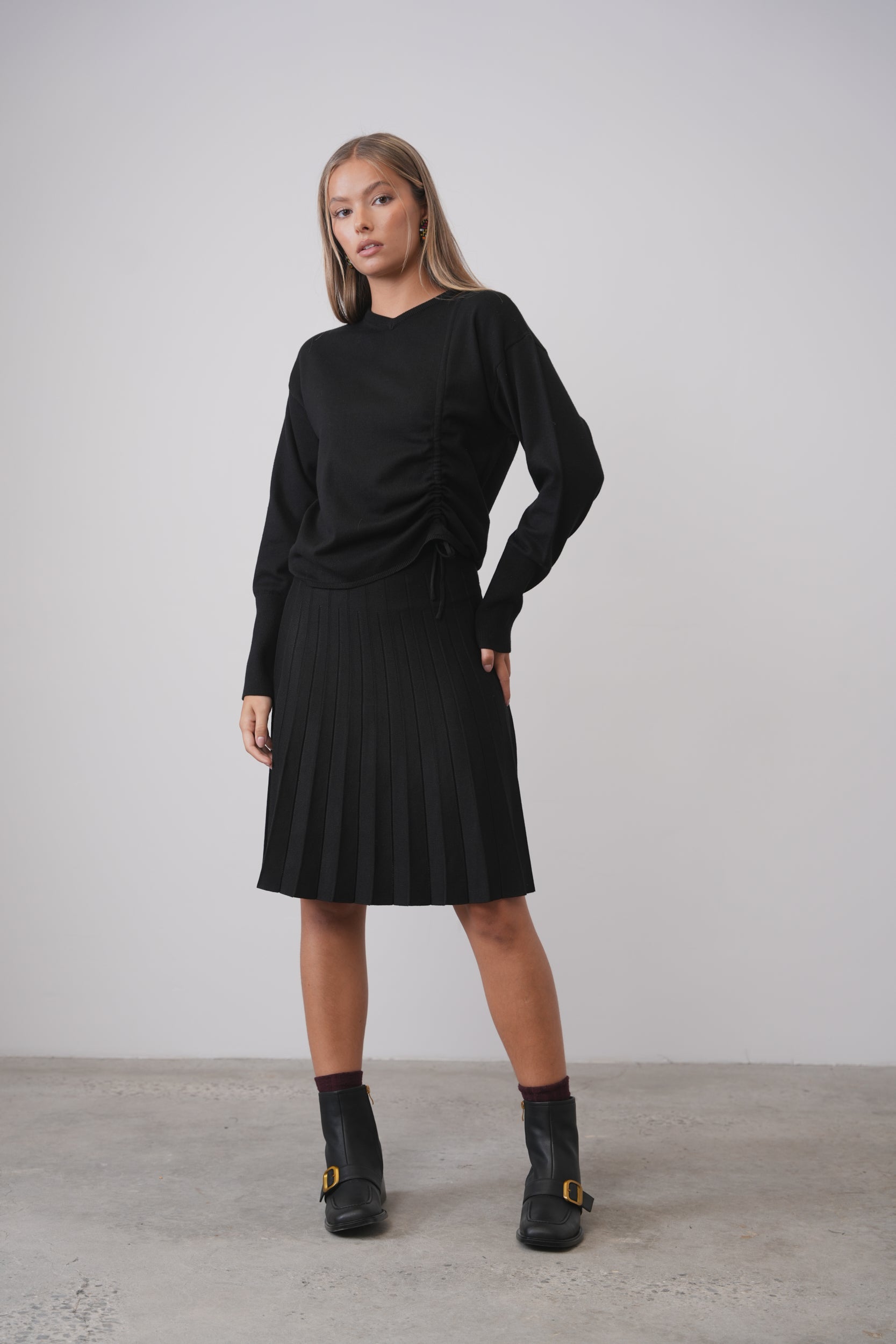 Ruched Knit Top udelny.com Ruched Knit Top udelny.com