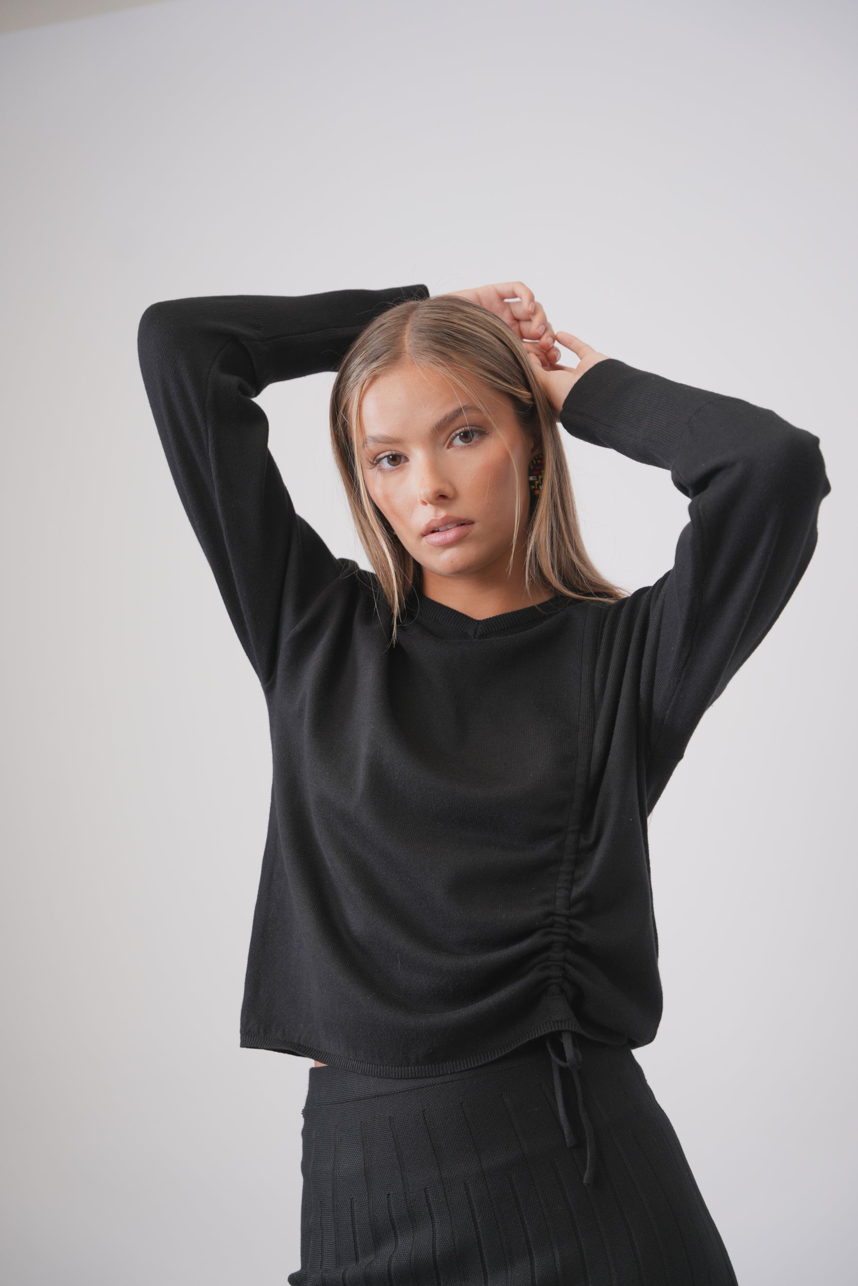 Ruched Knit Top – udelny.com