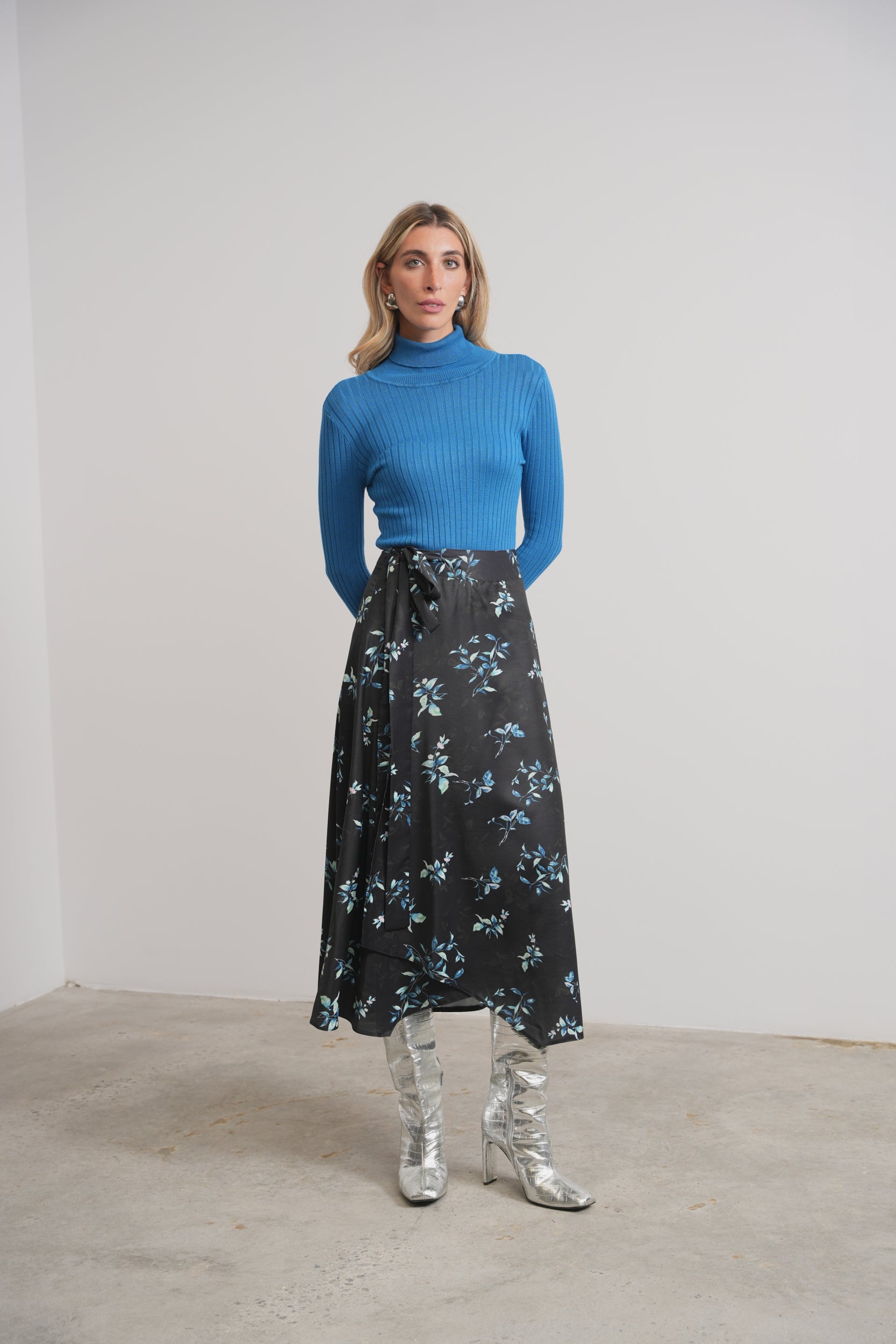 Print Mock Wrap Skirt – udelny.com