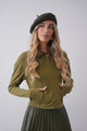 Crop Collared Sweatshirt