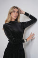 Velour Mock Neck Top