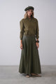 Maxi Leather Pleated Skirt