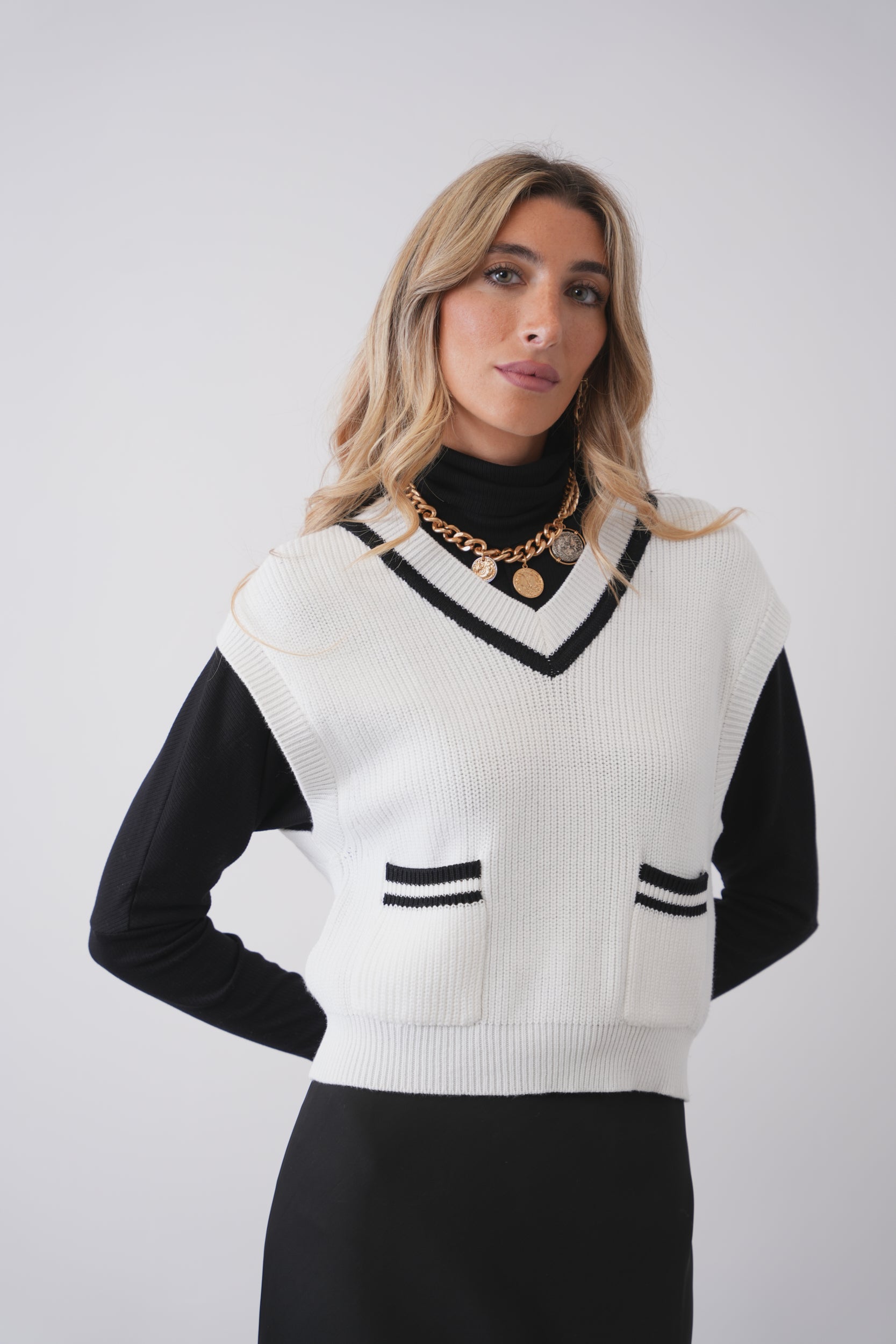 Varsity knit Vest