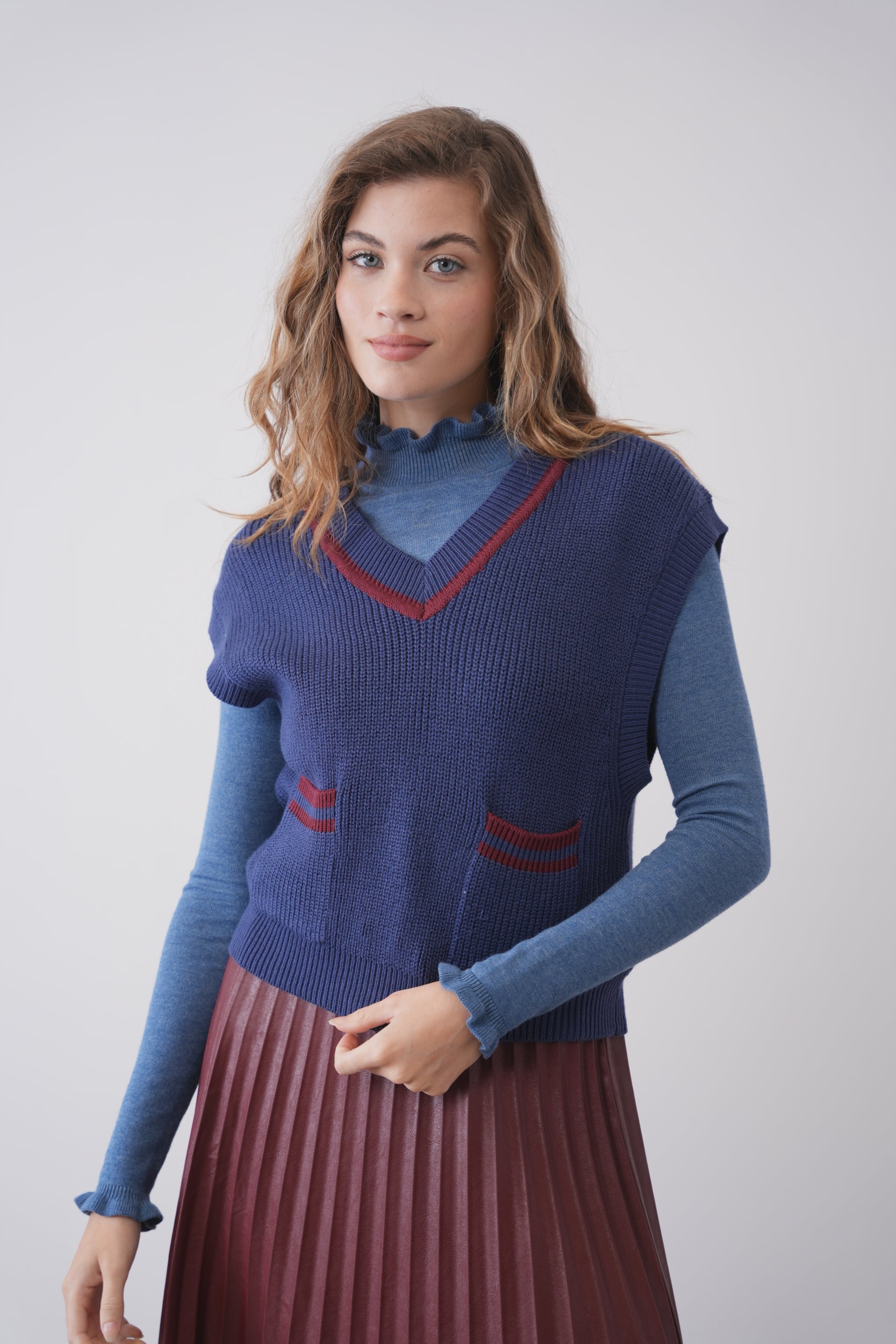 Varsity knit Vest