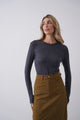 Metallic Speckled Soft Cew Neck