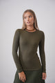 Metallic Speckled Soft Cew Neck