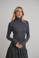 Metallic Speckled Soft Turtleneck