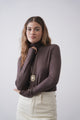 Metallic Speckled Soft Turtleneck