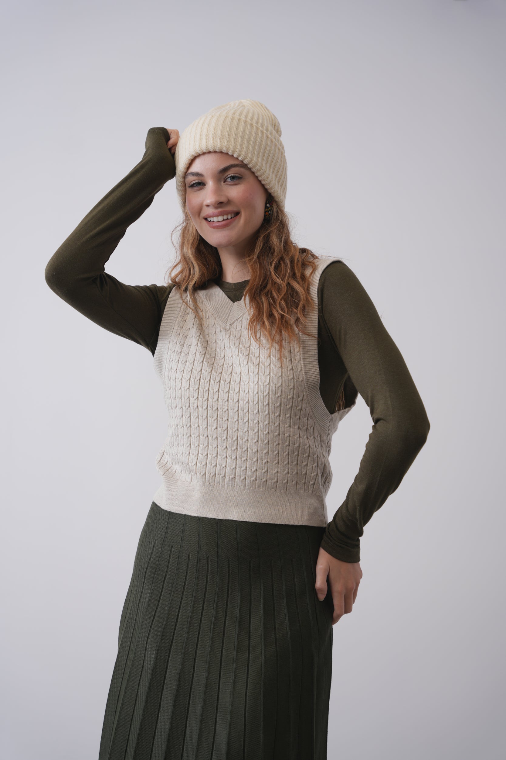 Cable Knit Vest