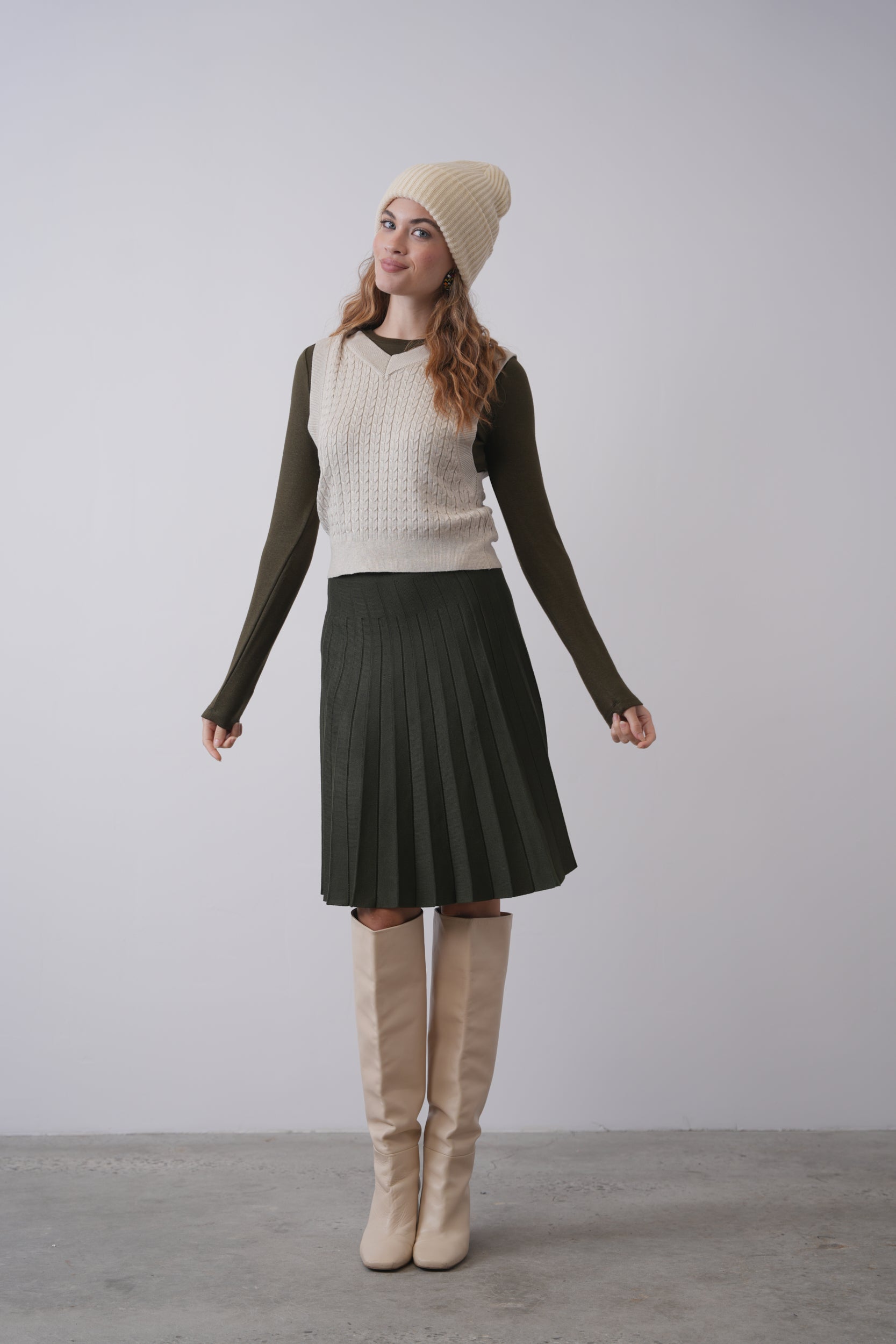 Knit Pleated Skirt 23