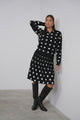Print Half Knit Zip Top