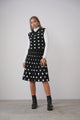 Print Knit Pleated Skirt