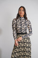 Mock Neck Print Top