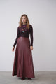 Maxi Leather Pleated Skirt