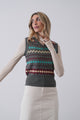 Argyle Print Vest