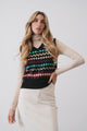 Argyle Print Vest