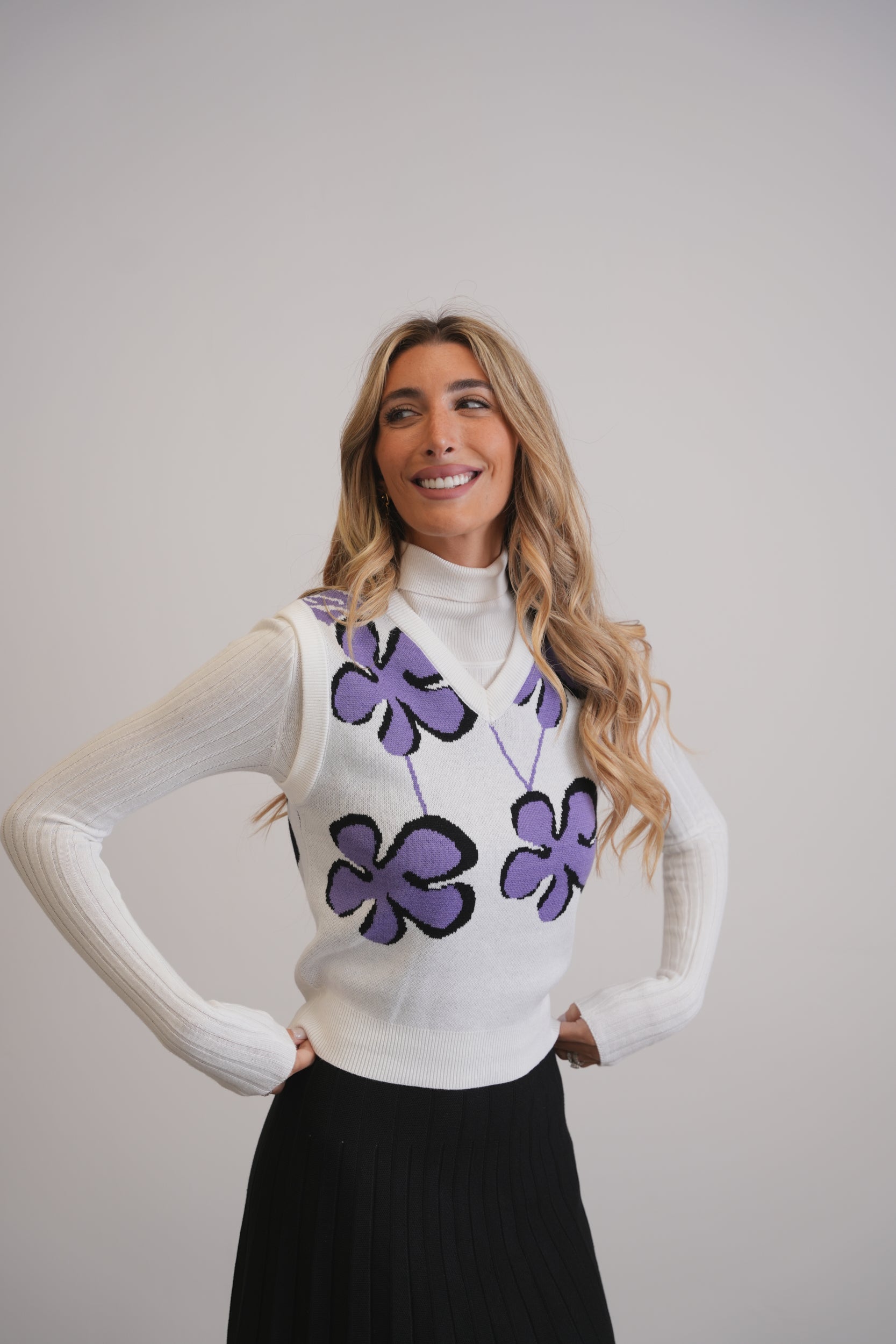 Flower Print Vest